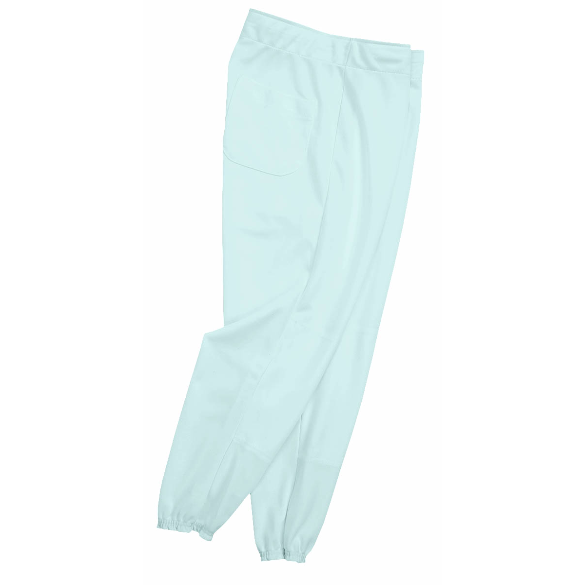 Martin Sports Pull-Up Baseball Pants, Drawstring Waist in White Adult 2XL - Front View