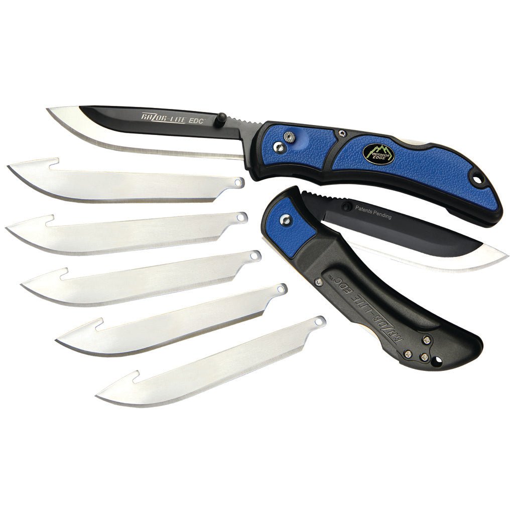 Outdoor Edge Razor-Lite EDC Knife in Blue 3 in. - Front View