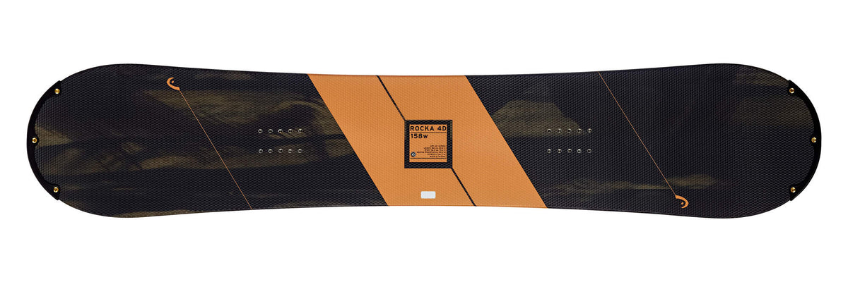 HEAD ROCKA 4D Rocker Snowboard, 138 cm - top view alternate color