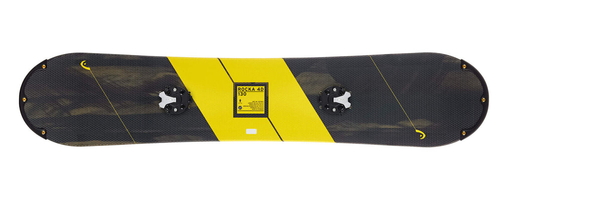 HEAD ROCKA 4D Junior Snowboard with SpeedDisc, 130 cm - top view