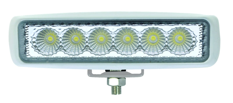 Hella Value Fit Mini Flush Mount 7.7in - 18W White Housing Flood Beam LED Light Bar - View 3