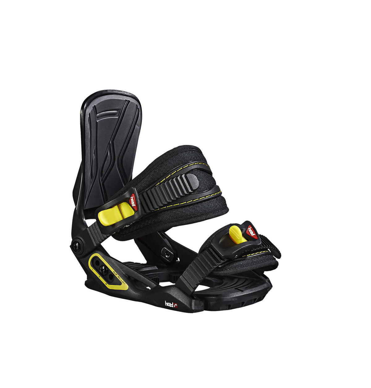 HEAD P 4D JR Junior Snowboard Bindings, Black in Black - side view