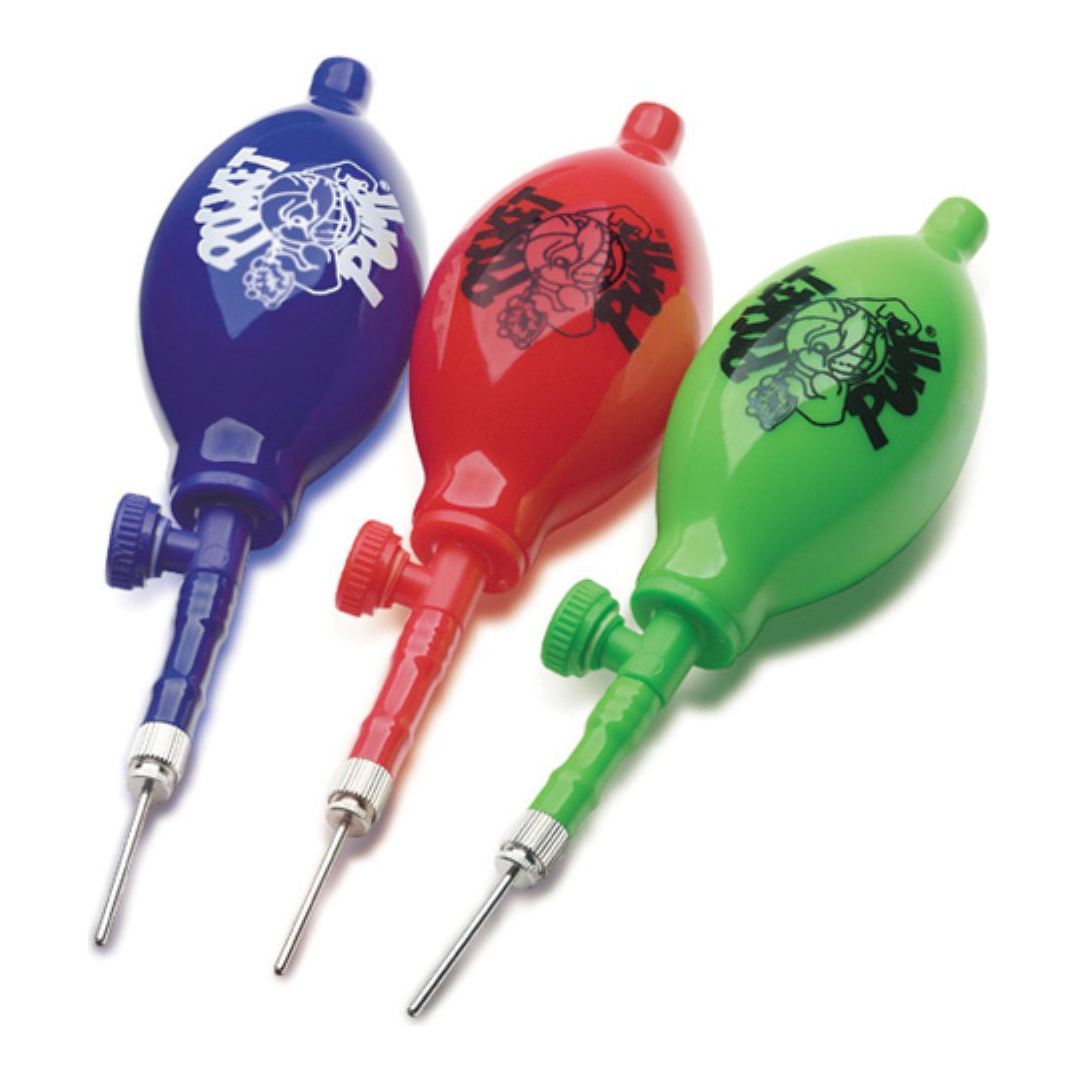 Tandem Sport Pocket Pump Mini Ball Pump in Blue - Front View