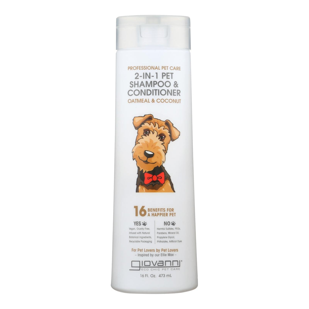 Giovanni Oatmeal & Coconut Pet Shampoo & Conditioner, 16 fl oz