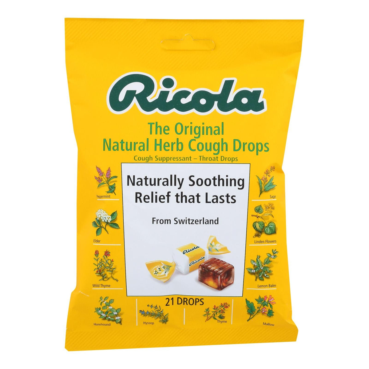 Ricola Original Herb Cough Drops, 21 ct (Case of 8)
