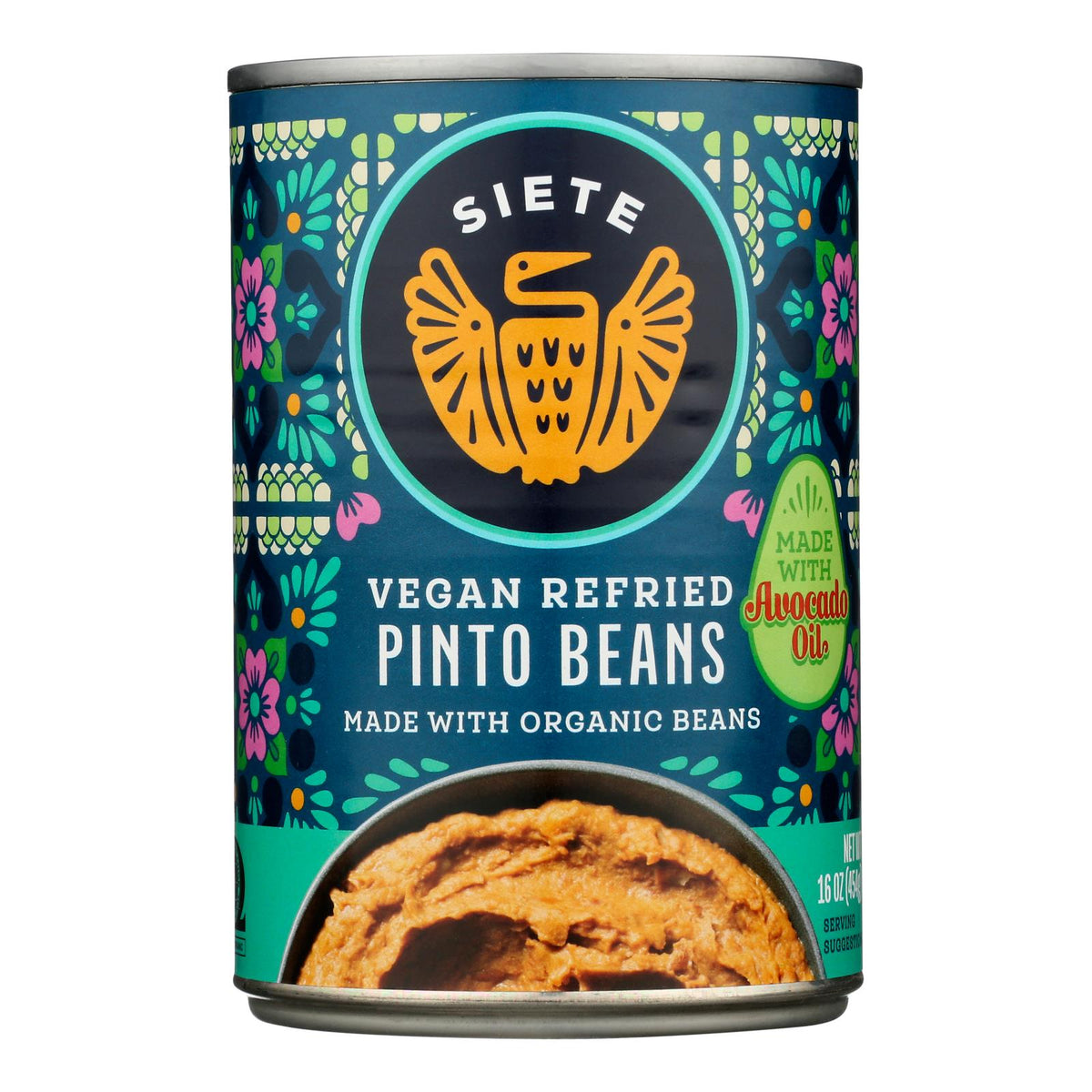 Siete Pinto Refried Beans, 16 oz (Case of 12)