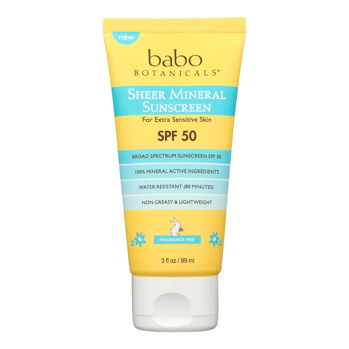 Babo Botanicals - Sunscreen Sheer Lotion SPF 50 (3 Fl Oz)