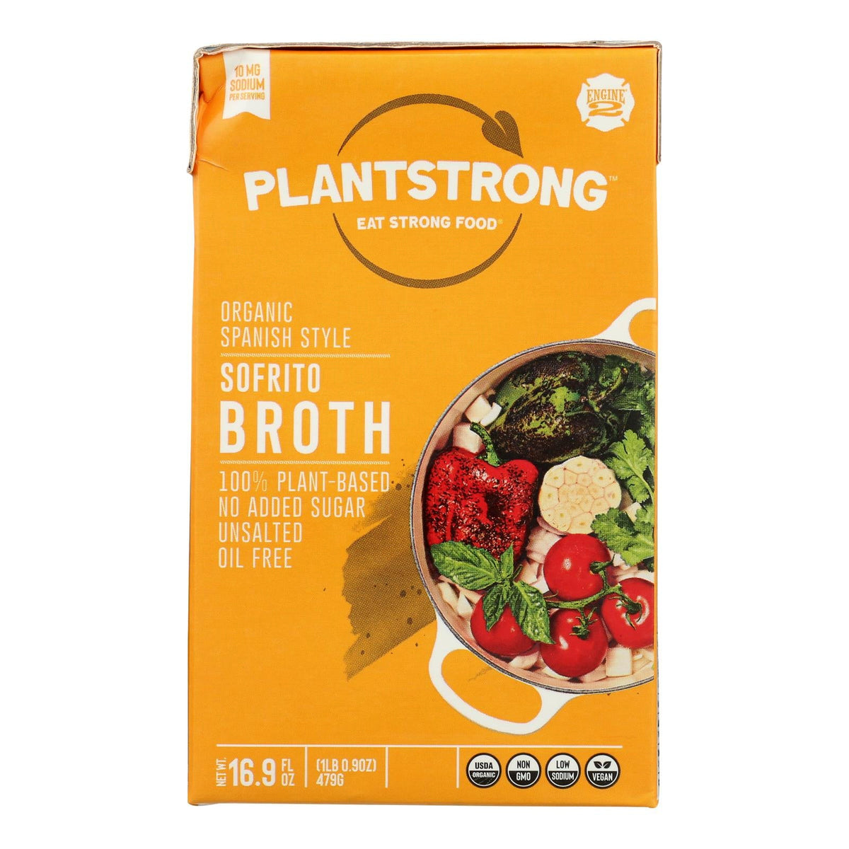 PlantStrong Spanish Style Sofrito Broth, 16.9 fl oz (Case of 6)