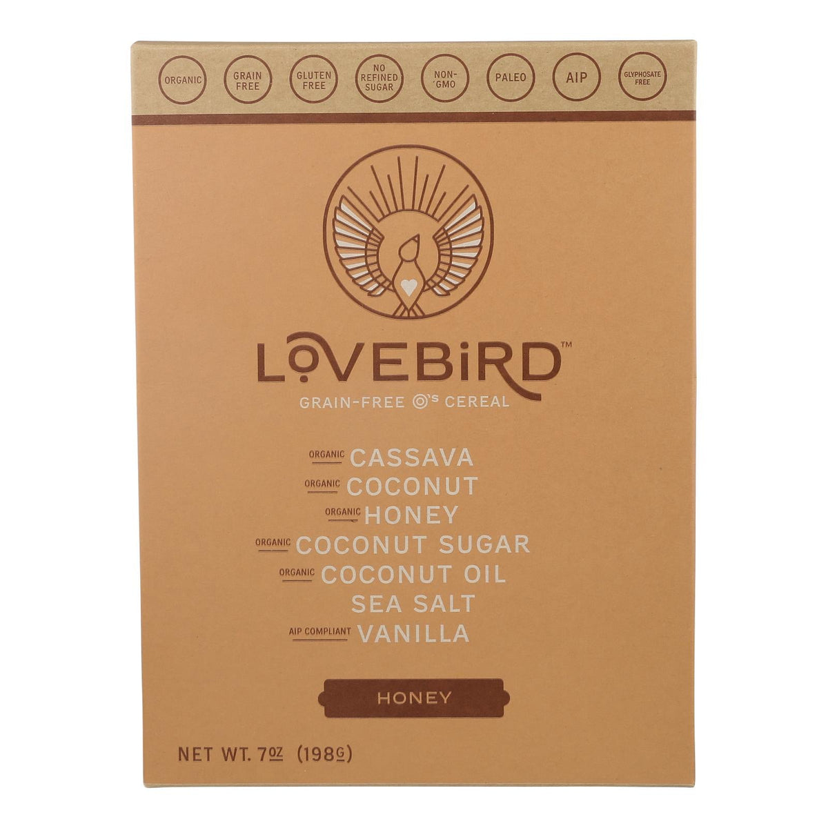 Lovebird Cereal Honey Grain (Pack of 6-7oz)