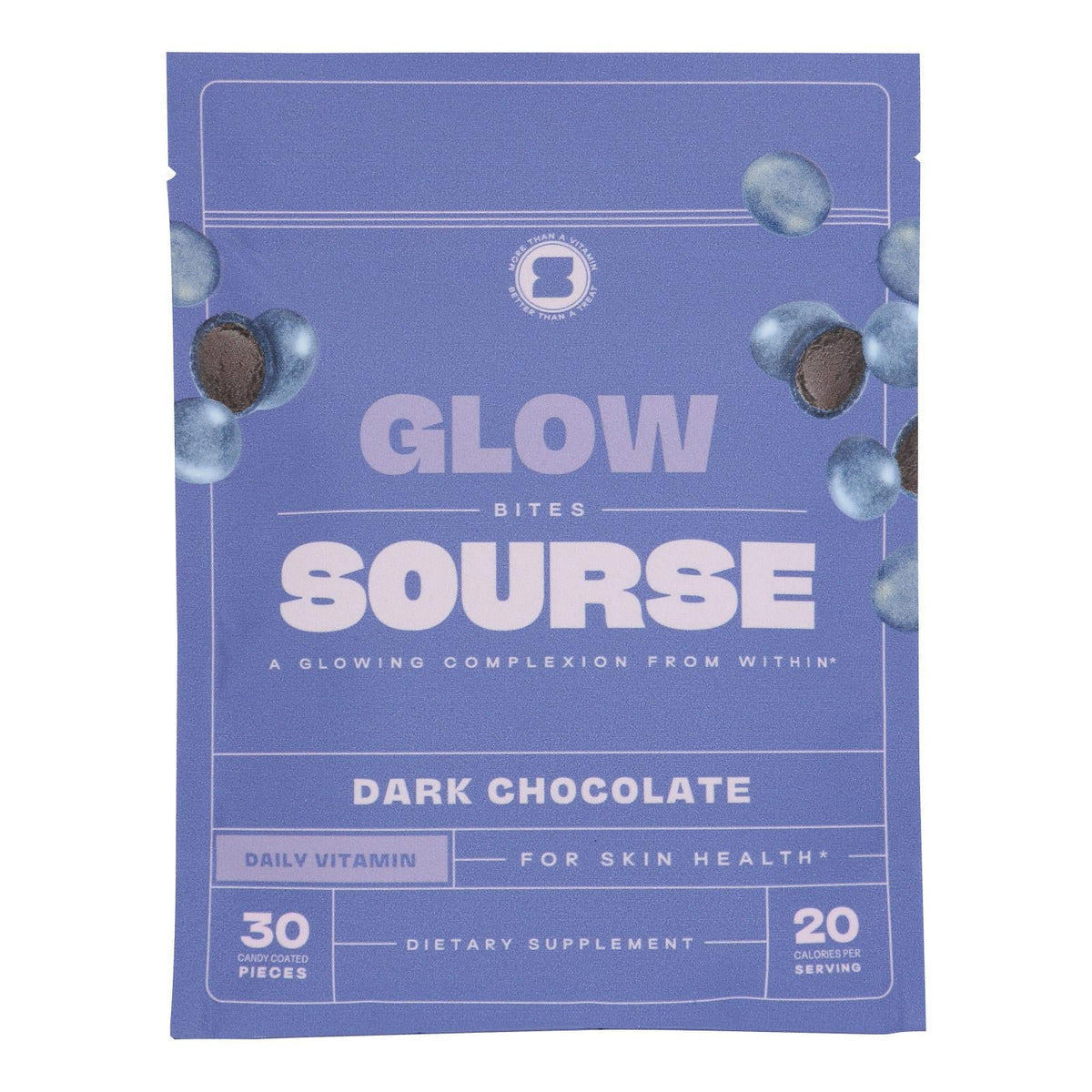 Glow Bites Vitamin Infused Chocolate (Pack of 6 2.2 Oz)