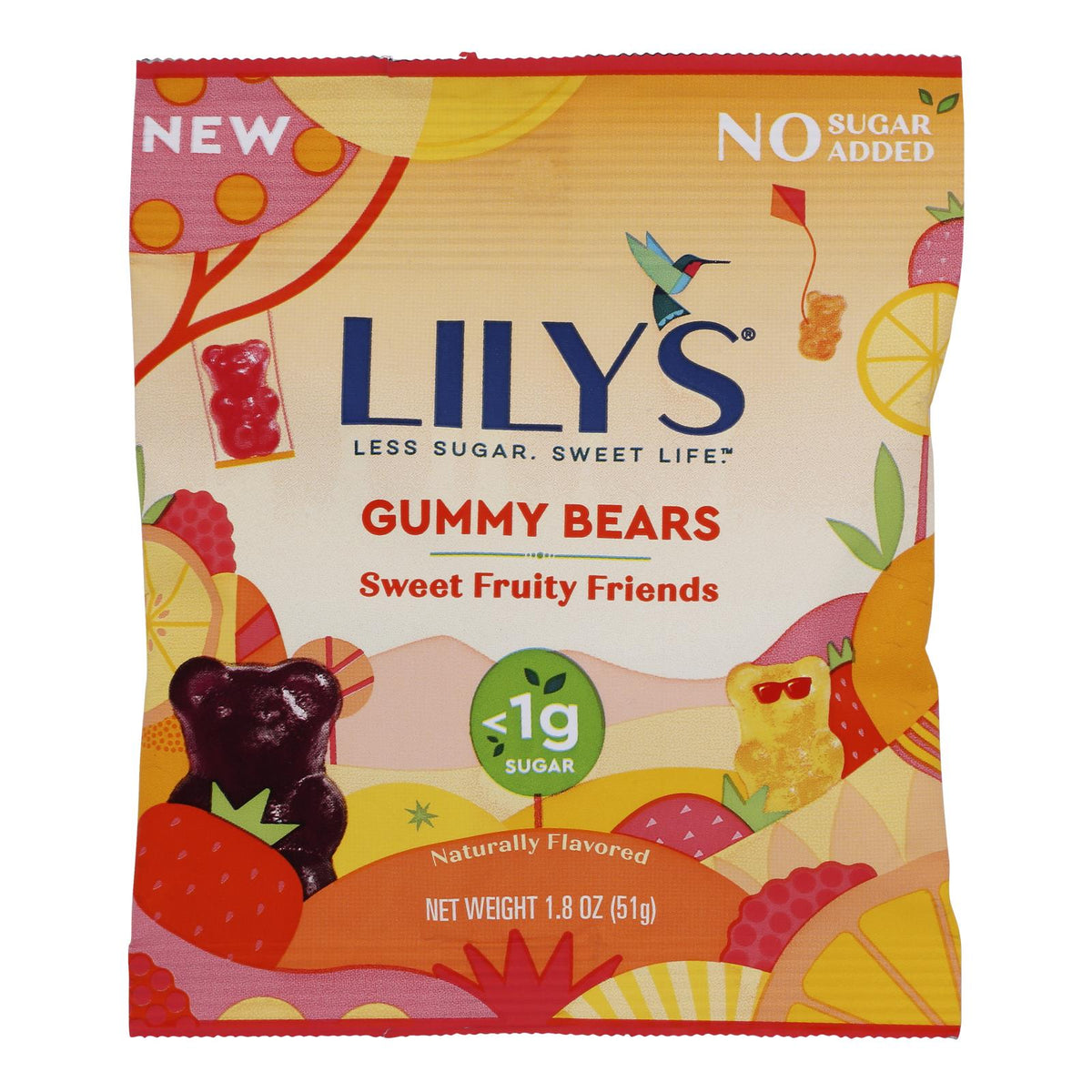 Lily's Gummy Bears Sweet Fruit (Pack of 12) 1.8oz