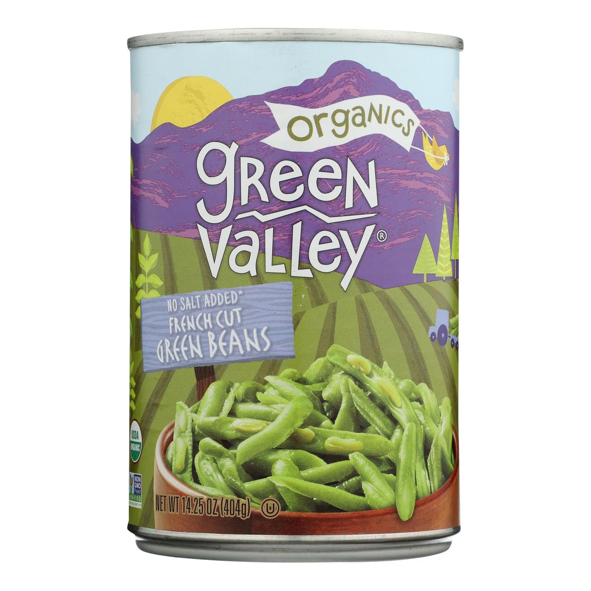 Green Valley Organics French Style Green Beans, 14.25 oz (Case of 12)