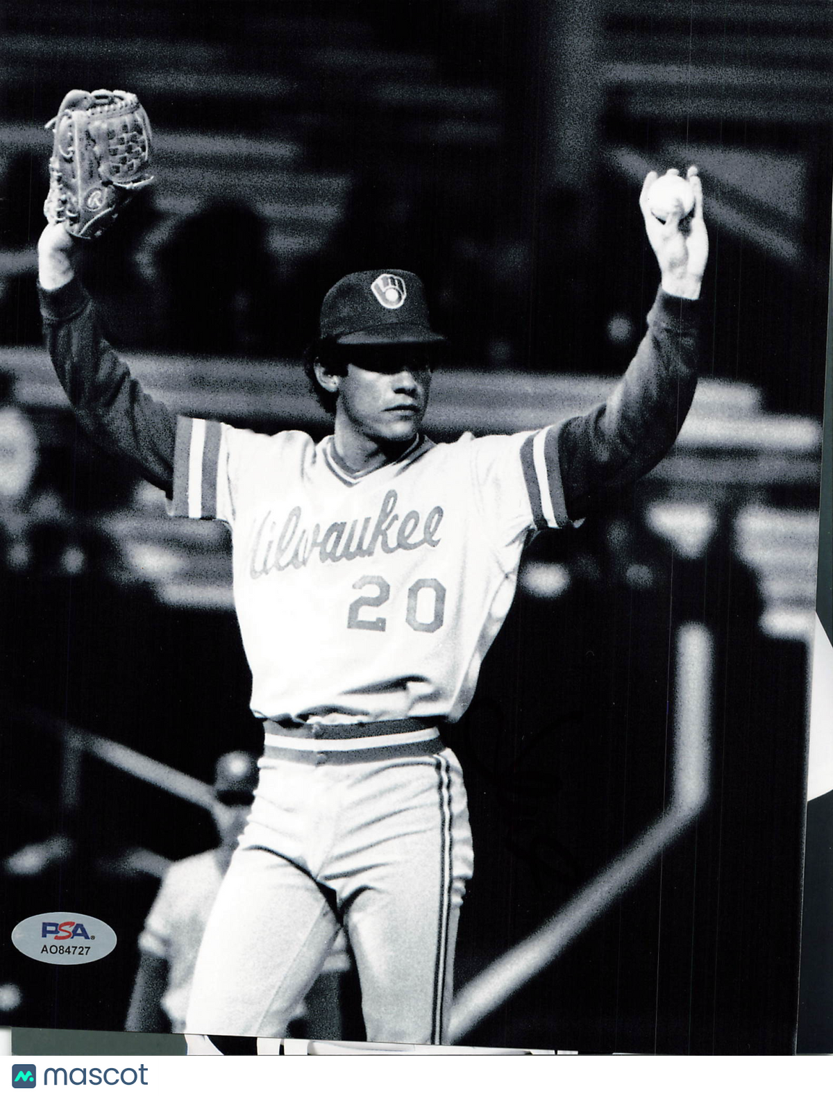 Juan Nieves Milwaukee Brewers Signed 8x10 Photo PSA