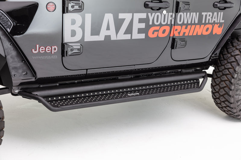 Go Rhino Dominator Extreme D1 Side Steps - Tex Blk - 87in - View 2