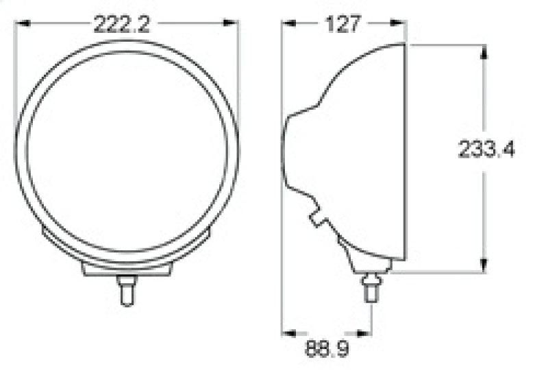 Hella Rallye 4000 Series Chrome Euro Beam 12V Halogen Lamp with Position Lamp - View 14