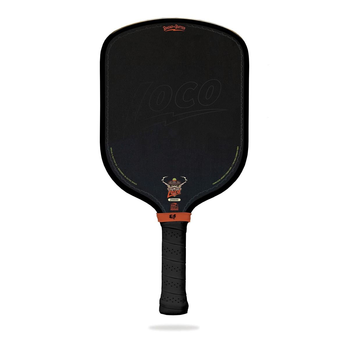 Bread and Butter Loco 16mm Pickleball Paddle Standard / Black