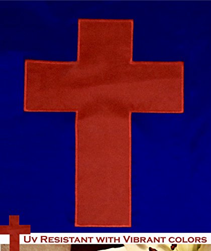 Christian Religious Cross Flag 300D Embroidered Polyester 3x5 Ft - View 2