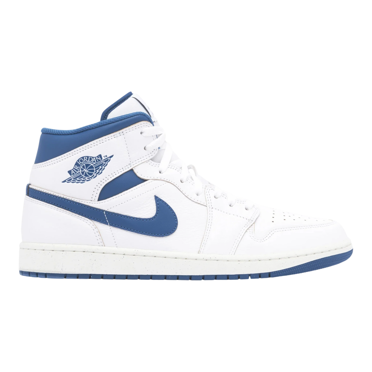 Air Jordan 1 Mid SE Men's Sneakers — White/Industrial Blue Mid-Top