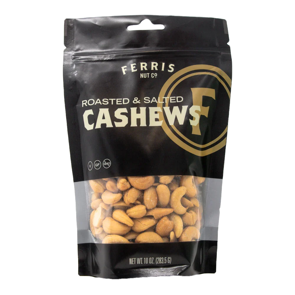 Ferris Nut Co. Classic Salted Roasted Cashews, 10 oz (Case of 12)