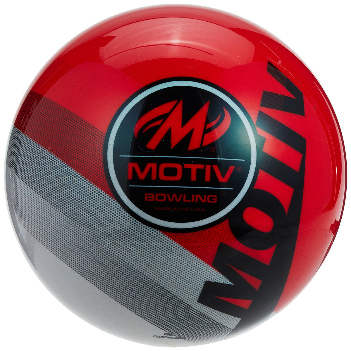 On The Ball Bowling Motiv Velocity Spare Bowling Ball - Red/Grey - view 1