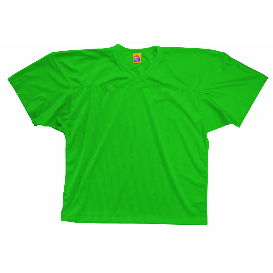 Martin Sports Football Jersey, Tricot Mesh with Dazzle Cowl in Kelly Green Adult 2XL - Front View