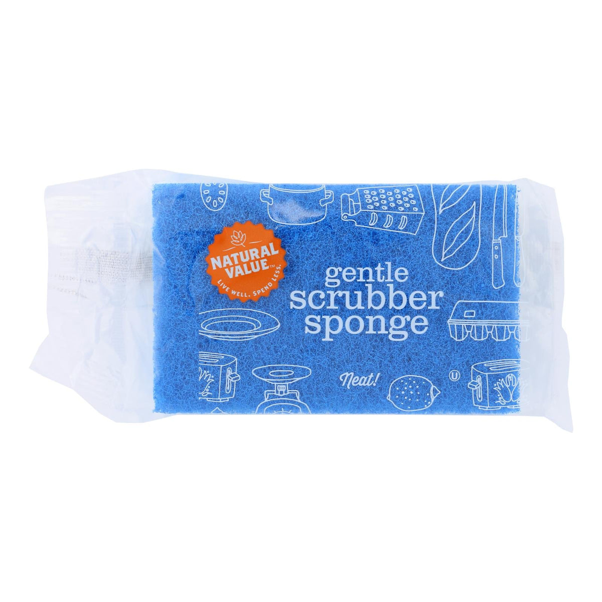 Natural Value Gentle Scrubber Sponge (Case of 24)