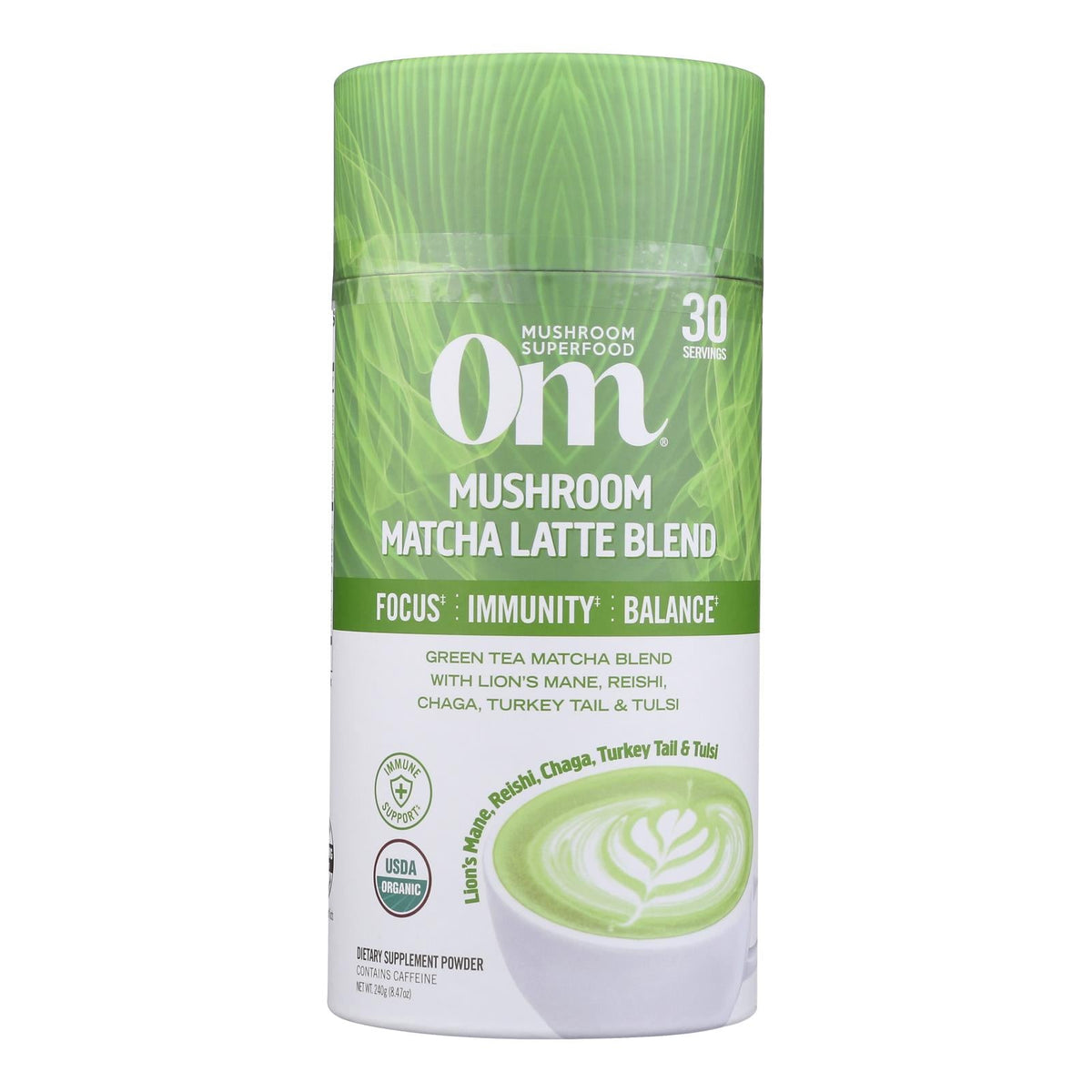 Om Green Tea Matcha Latte  8.47 Oz