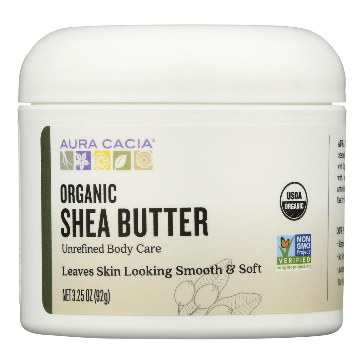 Aura Cacia Unrefined Shea Body Butter, 3.25 fl oz