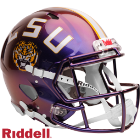 LSU Tigers Full Size Authentic Speed Football Helmet Purple NCAA