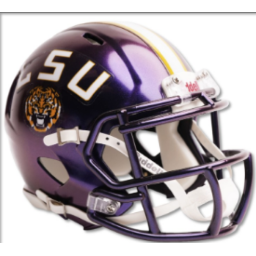LSU Tigers Full Size Authentic Speedflex Football Helmet  Purple- NCAA