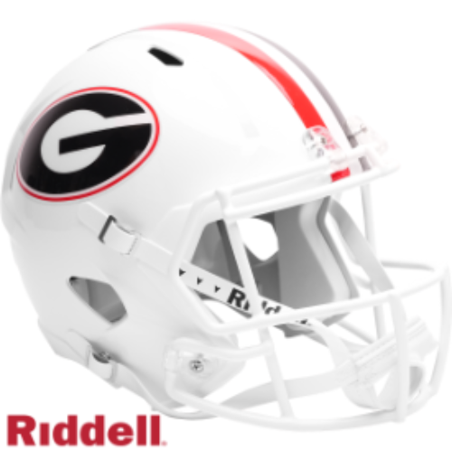 Georgia Bulldogs Full Size Replica Speed Football Helmet White- NCAA