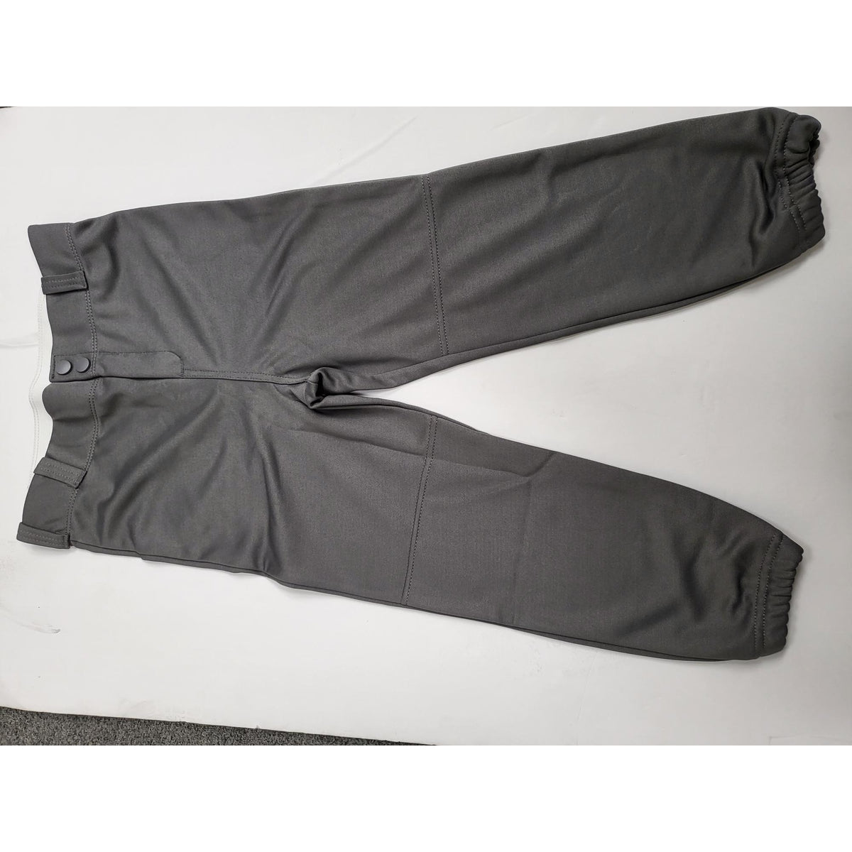 Martin Sports Girls and Women's Low Rise Softball Pants in Charcoal Youth L - Front View