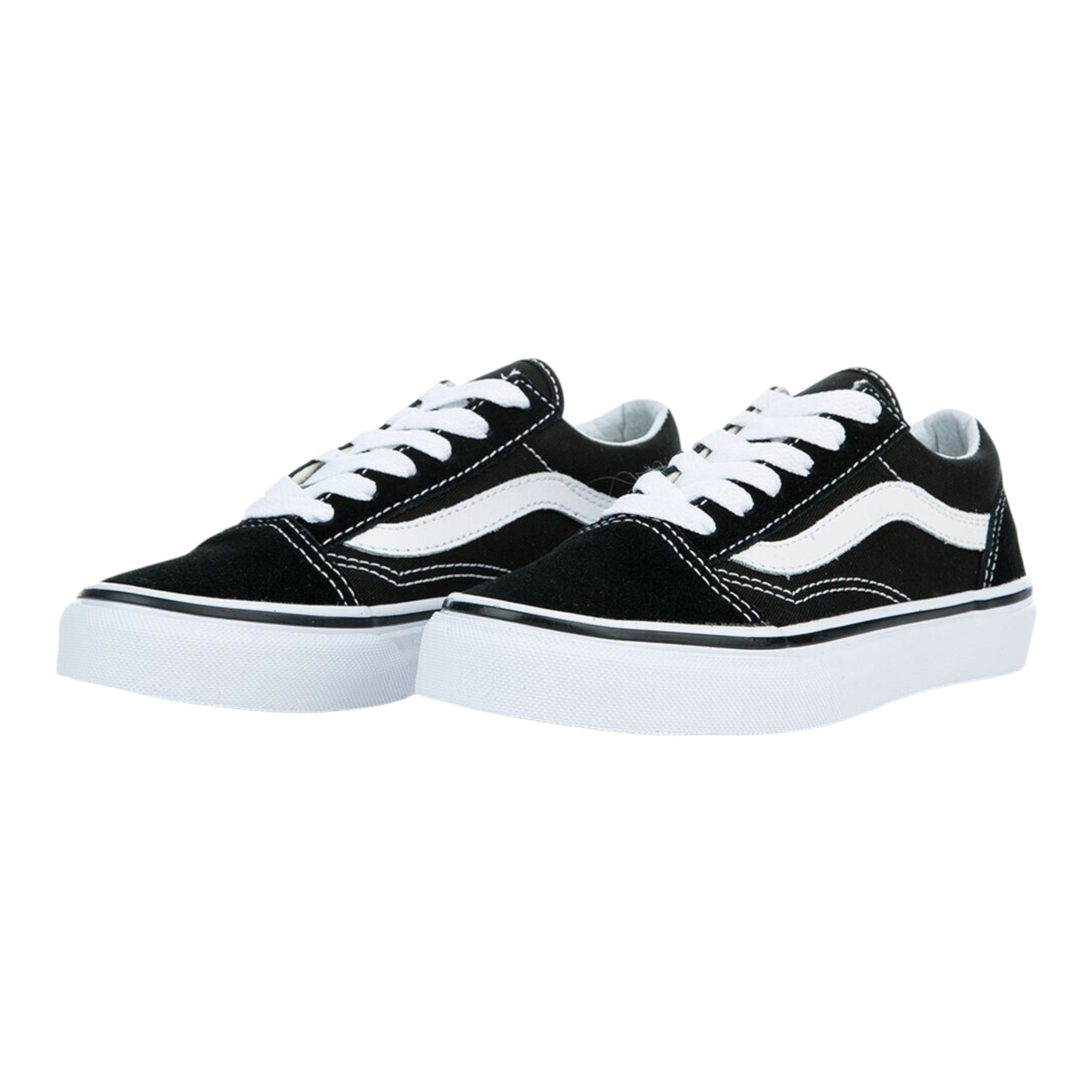Vans Old Skool Little Kids' (PS) Sneakers — Black Canvas Low-Top