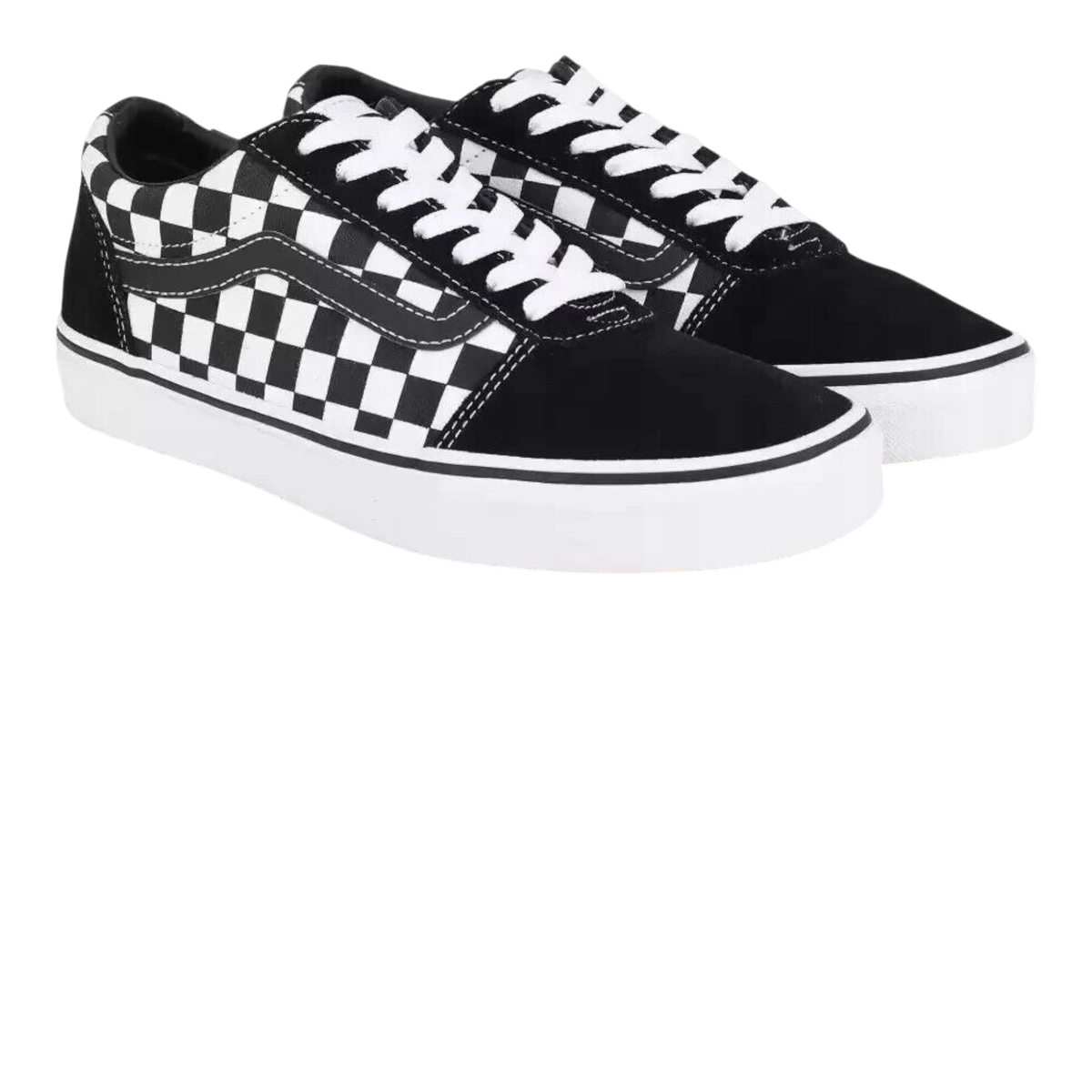 Vans Ward Men's Sneakers — Black/White Suede Low-Top