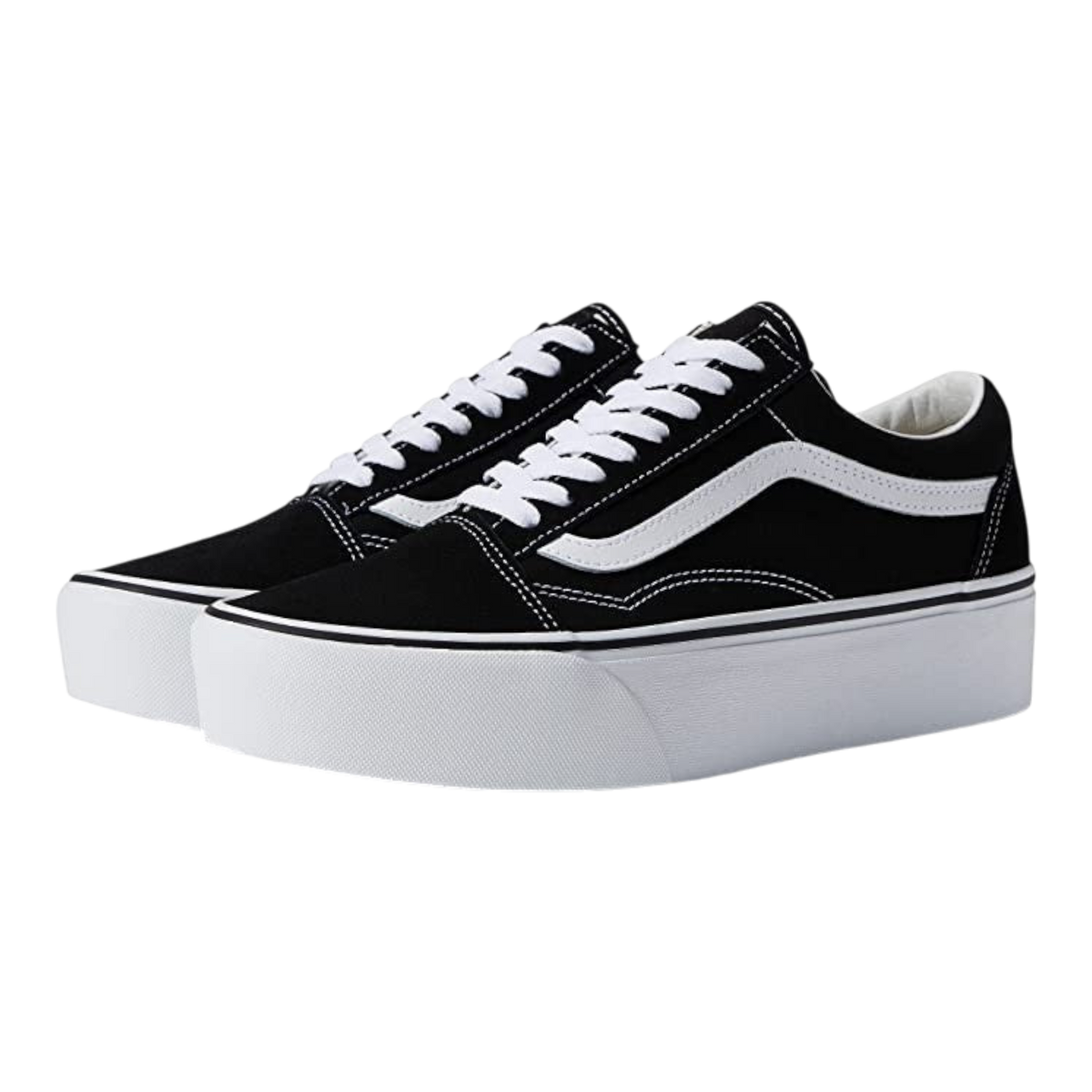 Vans Old Skool Stackform Women's Sneakers — Black Suede Low-Top