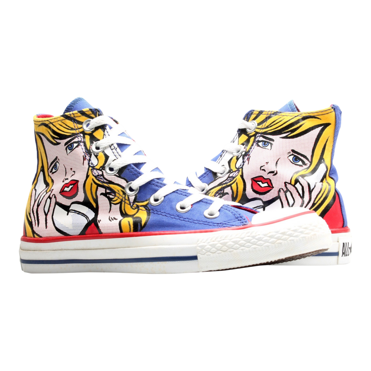 Converse Chuck Taylor All Star Pop Art Print Hi Men's High-Top Sneakers — Royal/Yellow Canvas