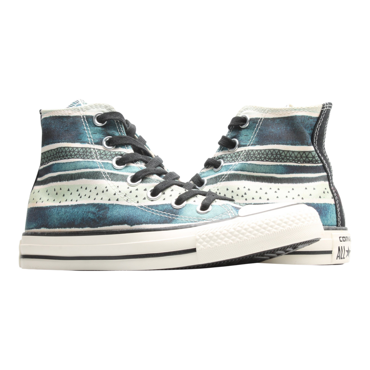 Converse Chuck Taylor All Star Pop Stripes Hi Women's High-Top Sneakers — Teal Canvas