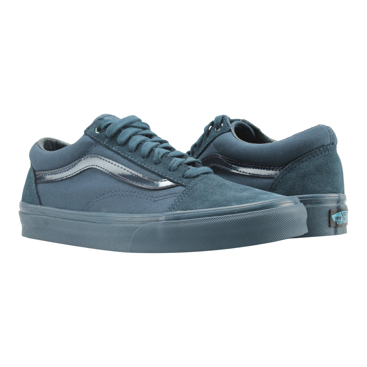 Vans Old Skool Men's Sneakers — Dark Teal Suede Low-Top