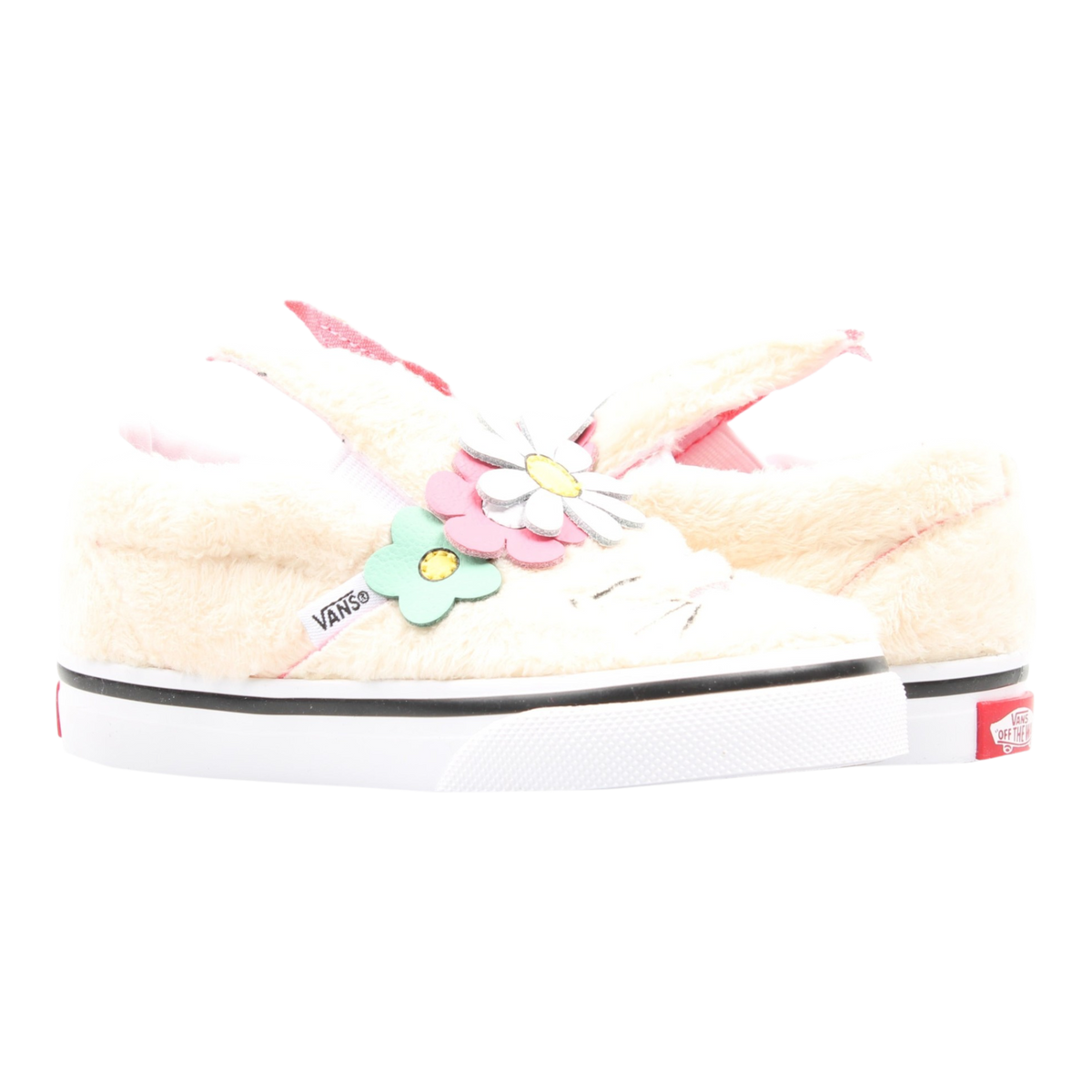 Vans Bunny Flower Crown Toddlers' (TD) Sneakers — Flower Crown/Vanilla Custard Faux Fur