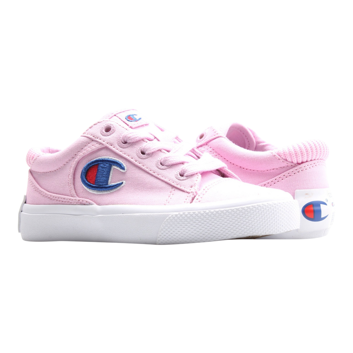 Champion Life Fringe Lo Cake Little Kids' (PS) Sneakers — Ice/Pink Canvas Low-Top