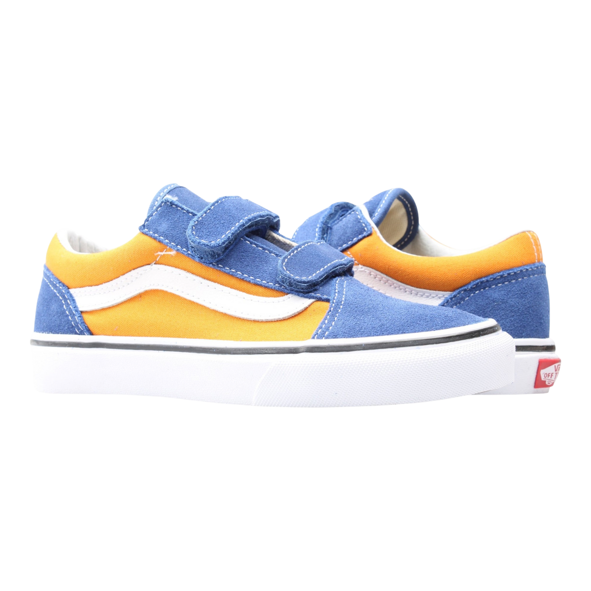 Vans Old Skool Little Kids' (PS) Sneakers — Blue/Gold Suede Low-Top