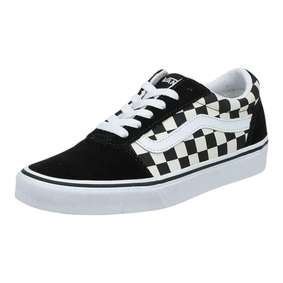 Vans Ward Women's Sneakers — Black/White Checkerboard Canvas Low-Top