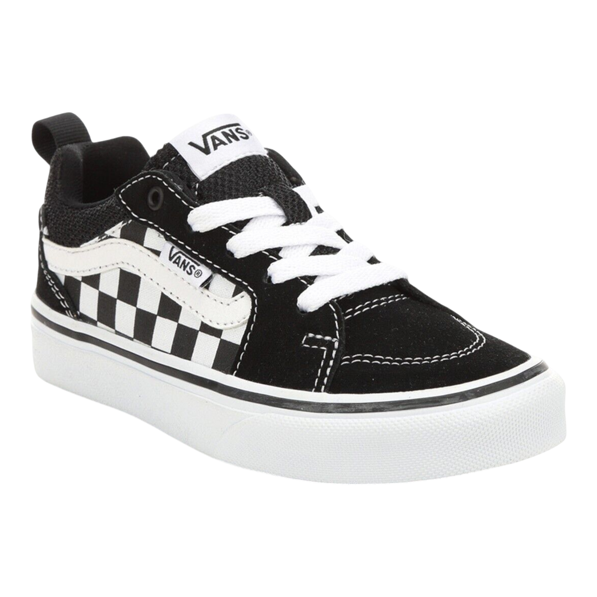Vans Filmore Decon Big Kids' (GS) Sneakers — Black/White Canvas Low-Top