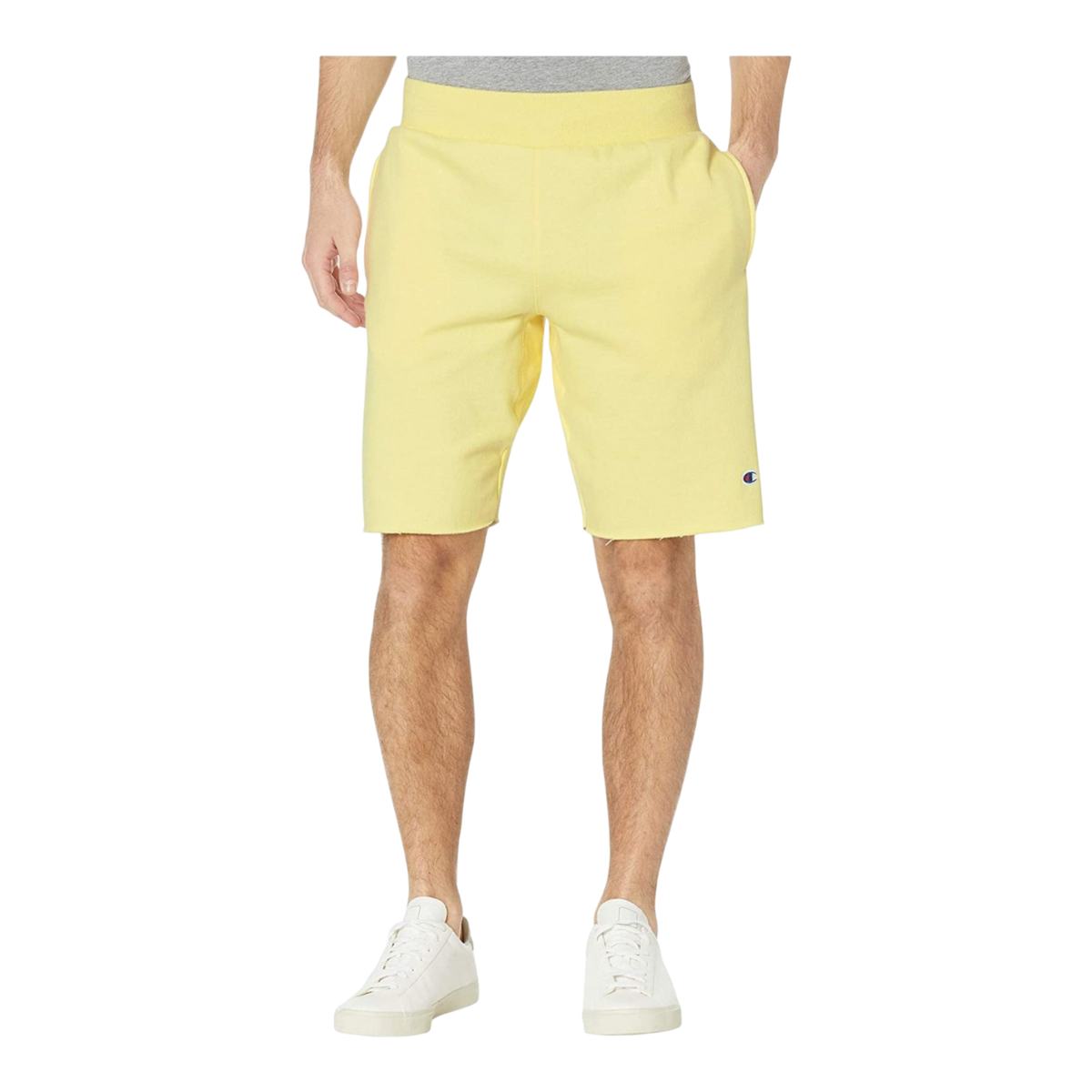 Champion C Life Reverse Weave Cut Men's Shorts — Off Lemon/Glacier