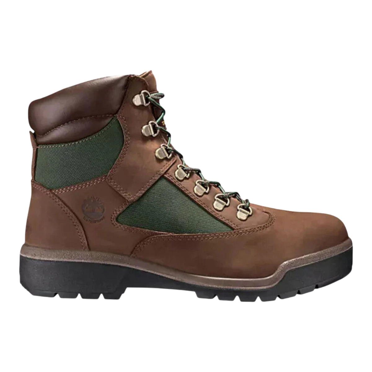 Timberland 6-Inch Waterproof Field Boot Men's Boots — Brown/Green Nubuck