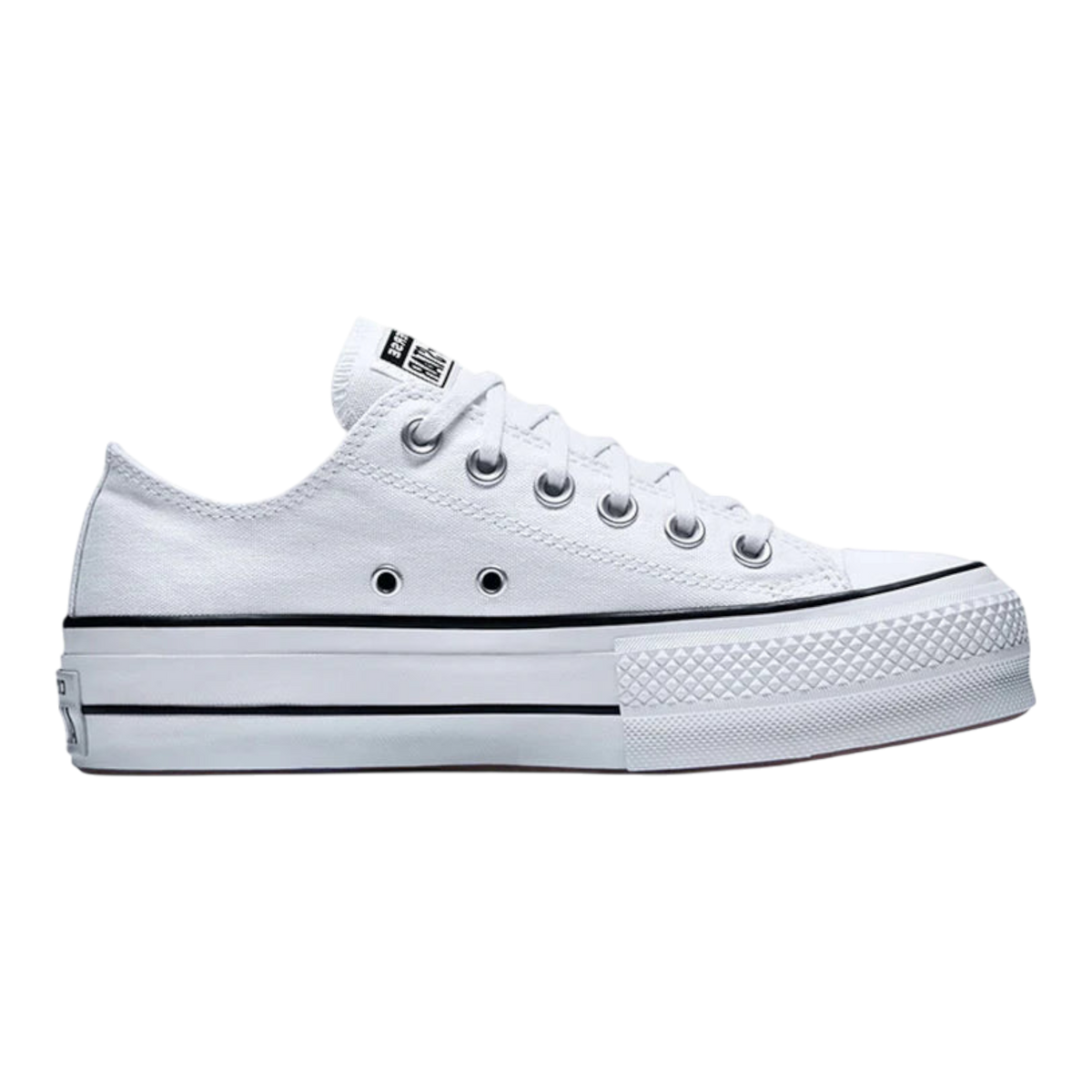 Converse Chuck Taylor All Star Lift Women's Platform Low-Top Sneakers — White/Black Canvas