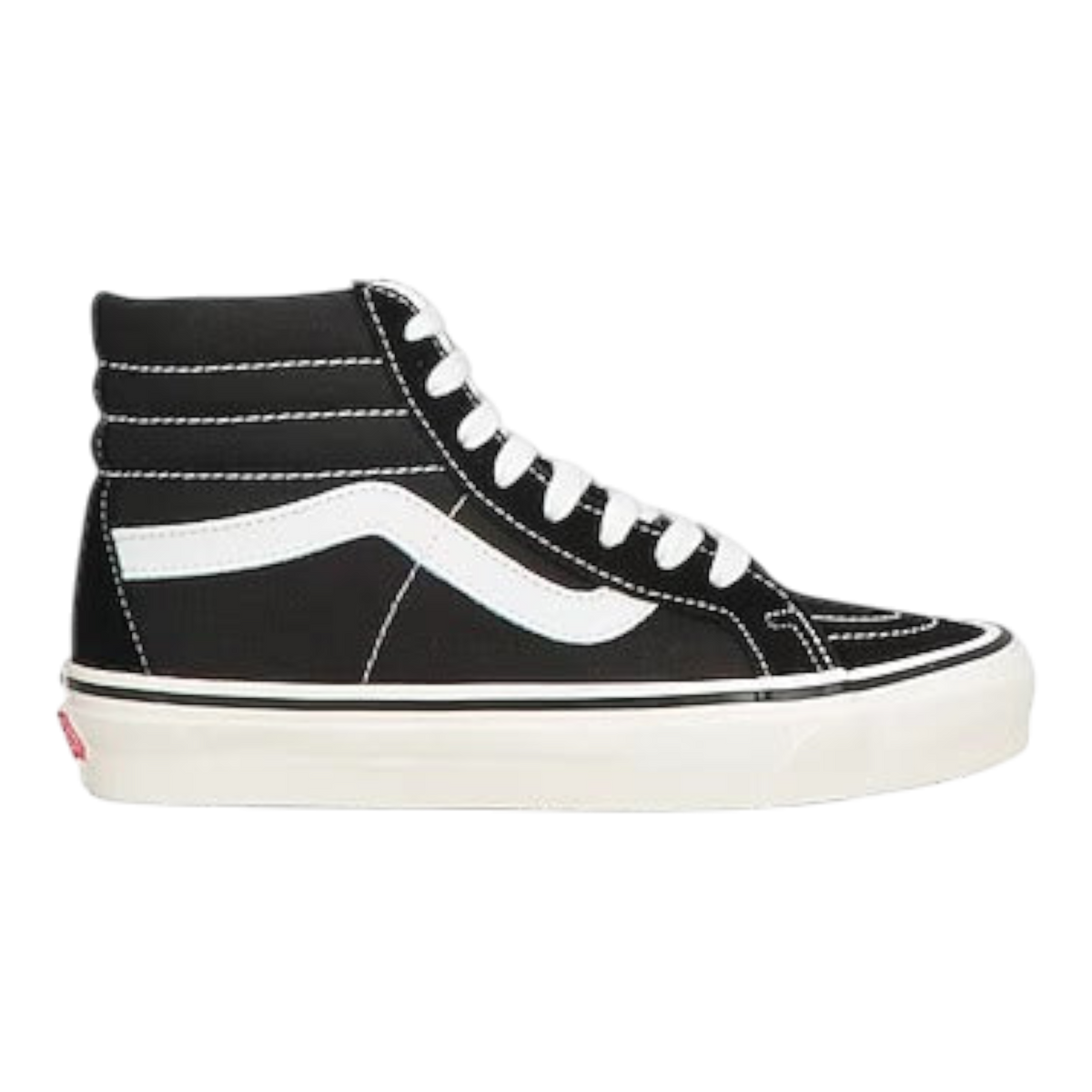 Vans Sk8-Hi Big Kids' (GS) High-Top Sneakers — Black/True White Suede/Canvas