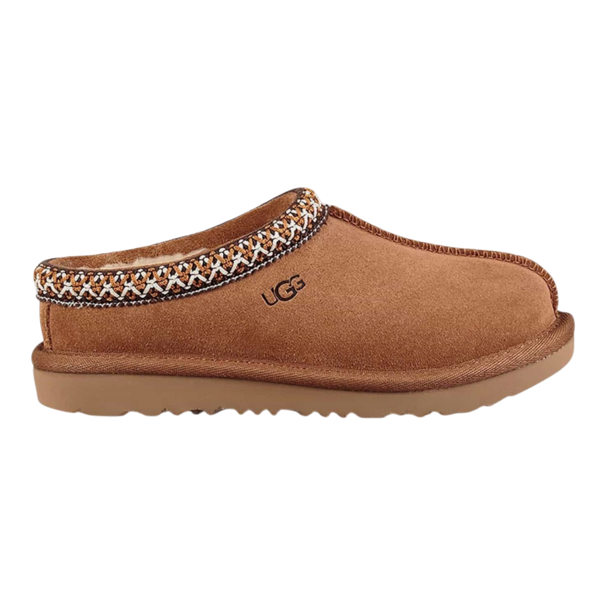 UGG Tasman Little/Big Kids' Slippers — Chestnut Suede Sheepskin