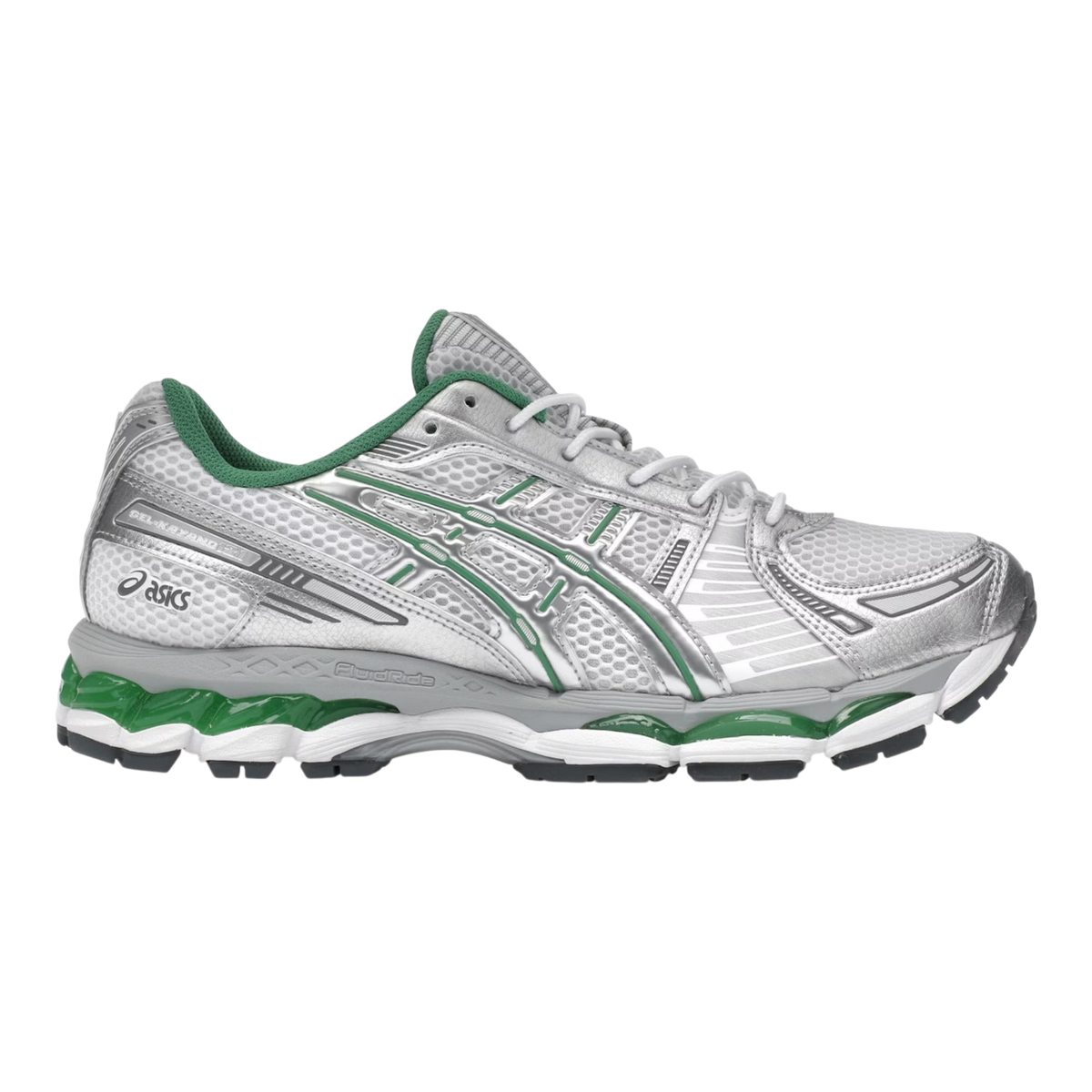 ASICS GEL-KAYANO 12.1 Men's Sneakers — Silver/Green Mesh Low-Top