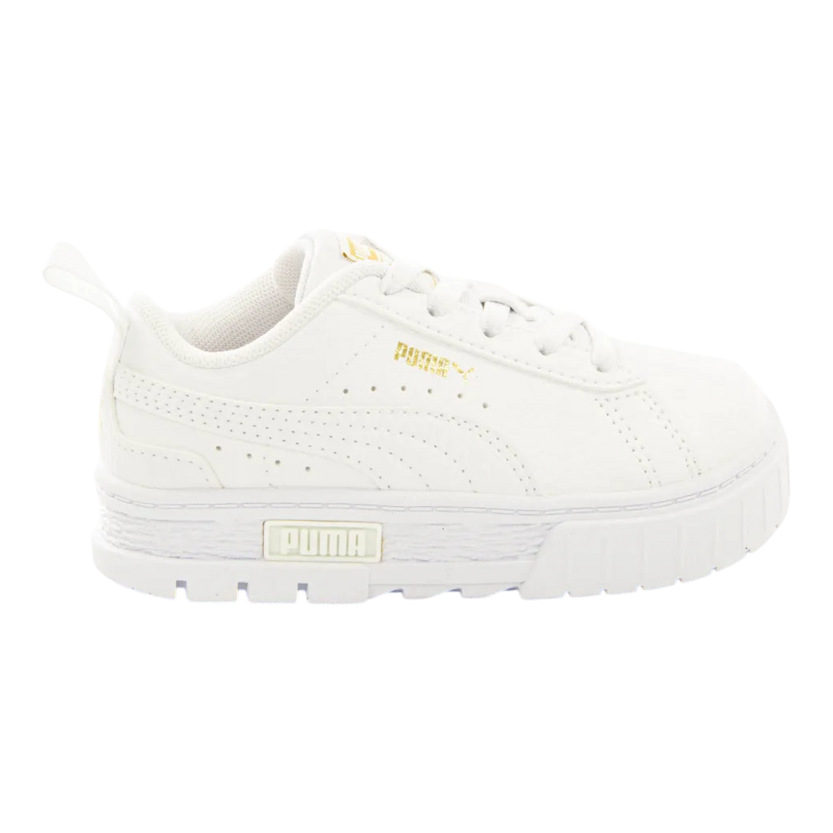 PUMA Mayze Leather AC Toddlers' (TD) Platform Sneakers — White